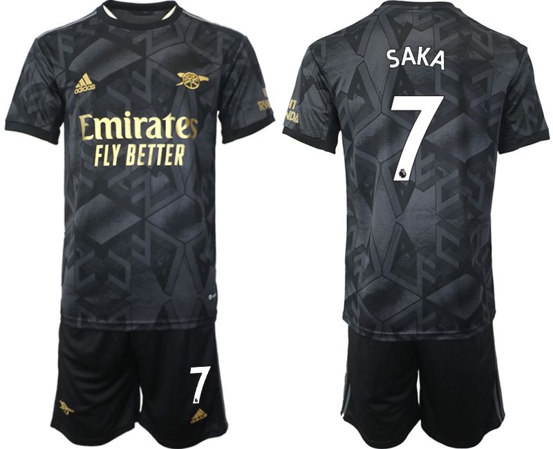 Men 2022-2023 Club Arsenal away black 7 Soccer Jersey